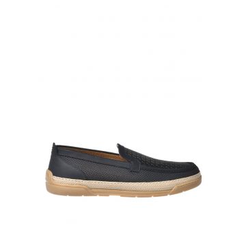 Pantofi loafer din piele cu varf rotund