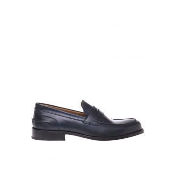 Pantofi loafer din piele intoarsa cu model uni