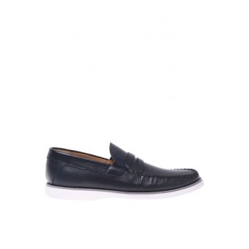 Pantofi loafer din piele intoarsa cu varf rotund