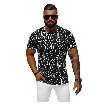 Tricou barbati cu imprimeu Squirrel negru