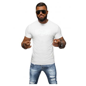 Tricou cu maneca scurta pentru barbati Earthquake alb