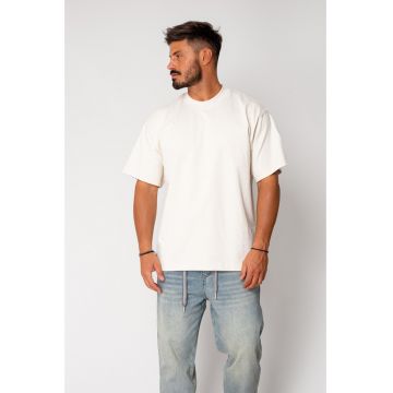 Tricou Heavy Oversized Ripped Light Beige 17362