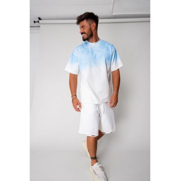 Tricou Heavy Oversized White/Blue 17382