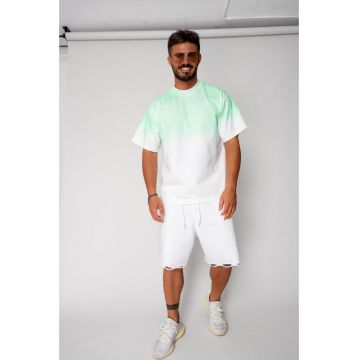 Tricou Heavy Oversized White/Green 17385