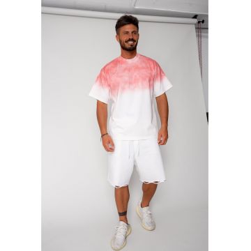 Tricou Heavy Oversized White/Pink 17388