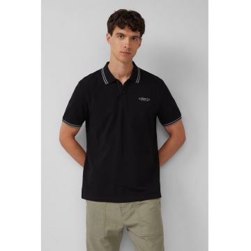 Tricou polo cu imprimeu logo discret