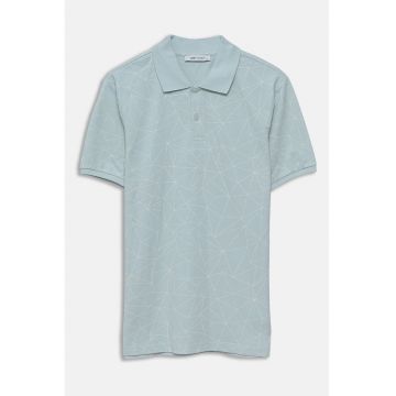 Tricou polo cu model geometric