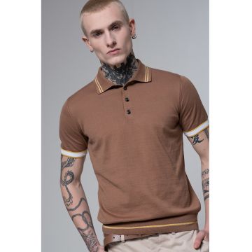 Tricou polo cu model in dungi