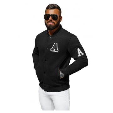 Bluza cu fermoar barbati negru  NB/MF2020