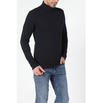 Bluza slim fit cu guler inalt 2