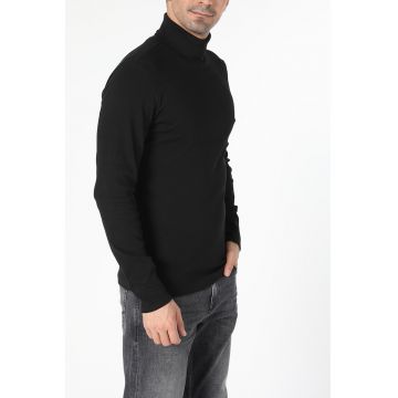 Bluza slim fit cu guler inalt 2