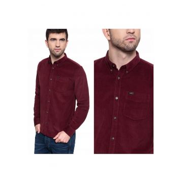 Camasa Barbati -  Button Down - Croi: Regular Fit - Inchidere: Nasturi - Compozitie Material: 100% Bumbac - Numar Buzunare: 0 - Burgundy - 1 Bucata