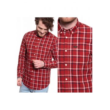Camasa Barbati -  Button Down - Croi: Regular Fit - Inchidere: Nasturi - Compozitie Material: 100% Bumbac - Numar De Buzunare: 1 - Rosie