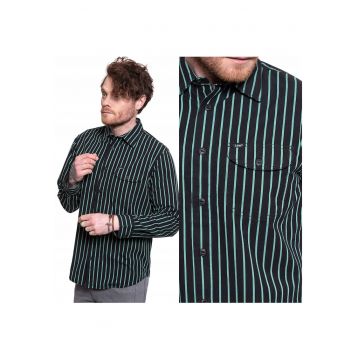 Camasa Barbati -  Camasa De Lucru - Croi: Regular Fit - Inchidere: Nasturi - Compozitie Material: 100% Bumbac - Numar De Buzunare: 2 - Multicolor - 1 Bucata