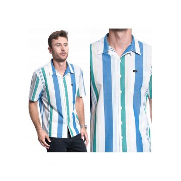 Camasa Barbati -  Camasa Ss Resort - Croi: Regular Fit - Stil: Drept / Regulamentar - Inchidere: Nasturi - Compozitie Material: 100% Bumbac - Multicolor - 1