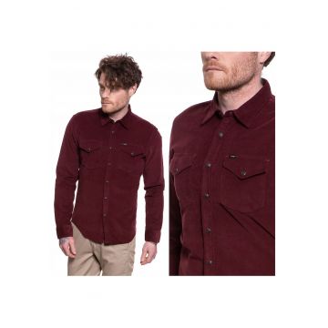 Camasa Barbati -  Camasa Western Curata - Croi: Slim Fit - Inchidere: Nasturi - Compozitie Material: 100% Bumbac - Numar Buzunare: 2 - Rosie - 1 Bucata