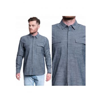 Camasa Barbati -  Casper Chambray - Croi: Regular Fit - Inchidere: Nasturi - Compozitie Material: 100% Bumbac - Numar De Buzunare: 2 - Culoare: Gri