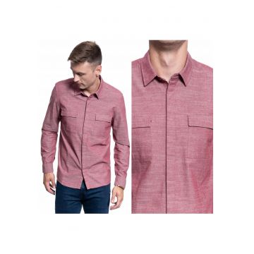 Camasa Barbati -  Casper Chambray - Croi: Regular Fit - Inchidere: Nasturi - Compozitie Material: 100% Bumbac - Numar De Buzunare: 2 - Roz