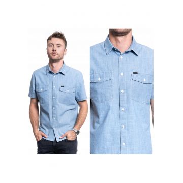 Camasa Barbati -  Chetopa Ss Shirt - Croi: Lejer - Inchidere: Nasturi - Compozitie Material: 100% Bumbac - Numar De Buzunare: 2 - Albastru