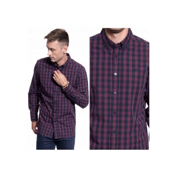 Camasa Barbati -  Clemens Small Check - Croi: Regular Fit - Inchidere: Nasturi - Compozitie Material: 100% Bumbac - Model Dominant: Carouri - Multicolor
