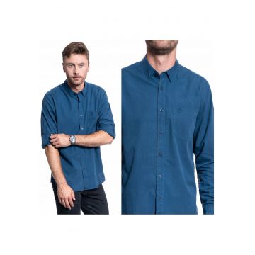 Camasa Barbati -  Clemens Tc Turn Up - Material: 100% Bumbac - Croi: Regular Fit - Inchidere: Nasturi - Numar De Buzunare: 1 - Albastru
