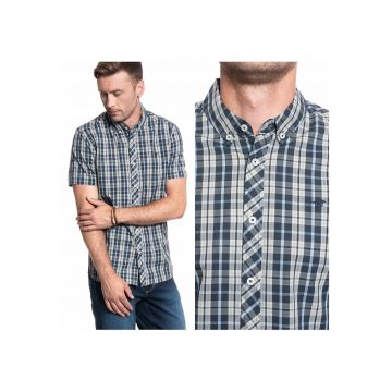 Camasa Barbati -  Collin Poplin Check - Croi: Regular Fit - Inchidere: Nasturi - Compozitie Material: 100% Bumbac - Model Dominant: Carouri - Logo - Multicolor