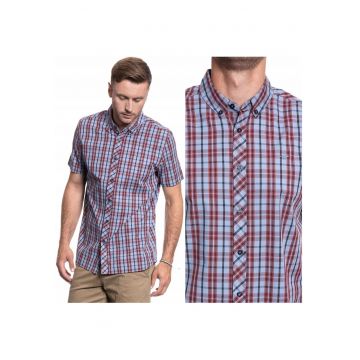 Camasa Barbati -  Collin Poplin Check - Croi: Regular Fit - Inchidere: Nasturi - Compozitie Material: 100% Bumbac - Model Predominant: Carouri - Rosu