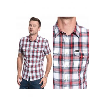 Camasa Barbati -  L641Idef - Material: 100% Bumbac - Croi: Regular Fit - Inchidere: Capse - Numar De Buzunare: 2 - Multicolor - 1 Bucata
