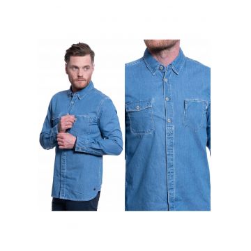 Camasa Din Denim -  Casper Dnm Hipster - Croi: Regular Fit - Inchidere: Nasturi - Numar De Buzunare: 2 - Material: 100% Bumbac - Albastru - 1 Bucata