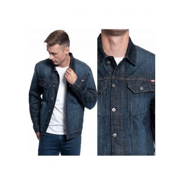 Jacheta Din Denim -  Dallas - Croi: Regular Fit - Inchidere: Nasturi - Numar De Buzunare: 4 - Compozitie Material: 99% Bumbac - 1% Elastan - M Intl - Albastru