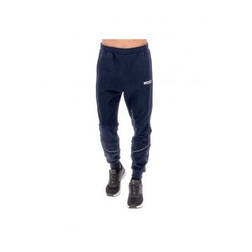 Pantaloni bumbac Logo - albastru -