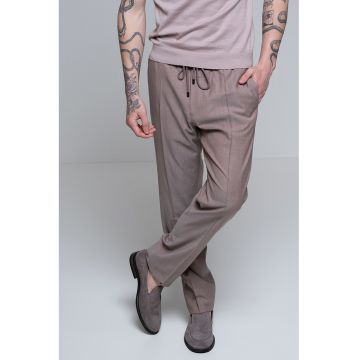 Pantaloni chino din amestec de lana