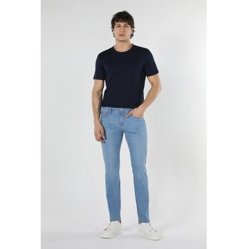 Pantaloni De Barbati Albastru deschis Straight Fit 044 KARL 8683197213846