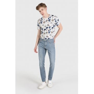 Pantaloni De Barbati Albastru Slim Fit 041 DANNY floral
