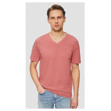 Tricou barbati cu anchior - Regular fit - din bumbac - Roz prafuit -