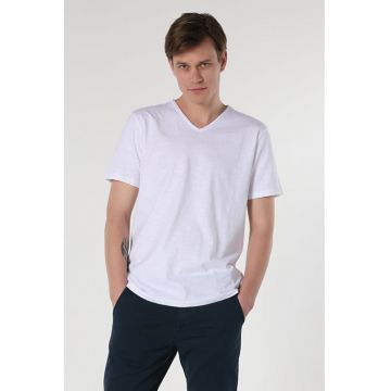 Tricou Cu Maneca Scurta De Barbati Alb Regular Fit3