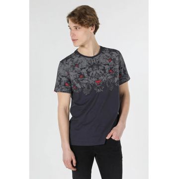 Tricou Cu Maneca Scurta De Barbati Antracit Regular Fit CL1058842