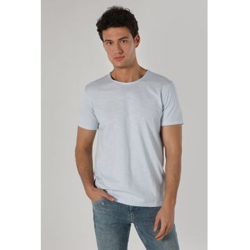 Tricou Cu Maneca Scurta De BarbatiAlbastru Regular Fit