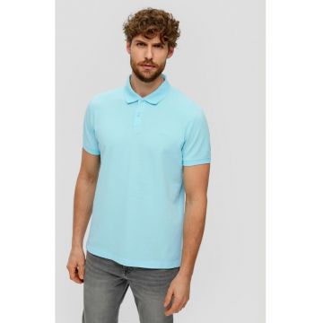 Tricou polo barbati - din bumbac cu croiala Regular Fit - logo - Albastru deschis22