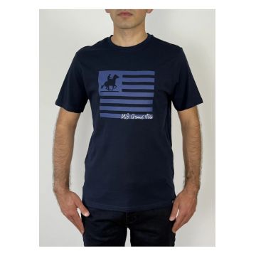U.S. Grand POLO Tricou barbati cu imprimeu cu logo - Regular fit - Bleumarin inchis -