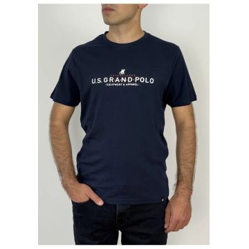 U.S. Grand POLO Tricou barbati cu imprimeu text - Regular fit