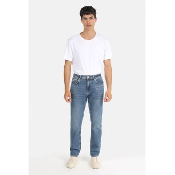 Blugi regular fit cu talie medie