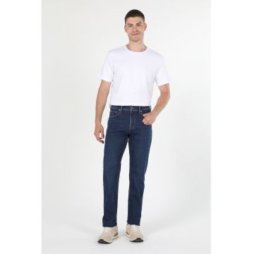 Blugi regular fit David - Albastru inchis