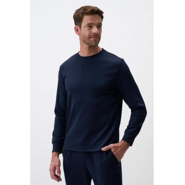 Bluza de trening din amestec de modal cu decolteu la baza gatului