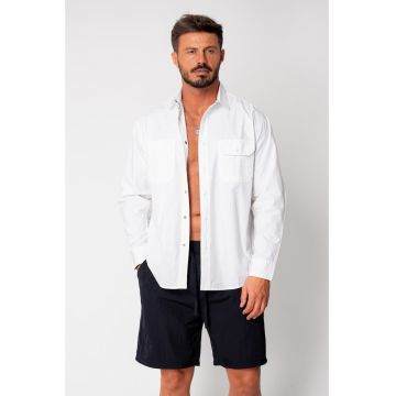 Camasa maneca lunga cu capse White 17129