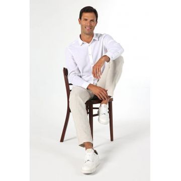 Pantaloni De Barbati Alb Regular Fit CL1063619