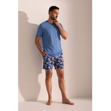 Pijama cu imprimeu - din amestec de bambus Diego