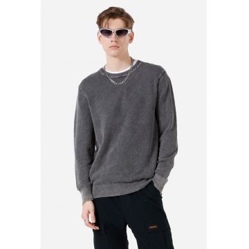 Pulover regular fit texturat