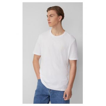 Q/S by s.Oliver Tricou barbati cu imprimeu - decolteu la baza gatului - Regular fit - Alb -