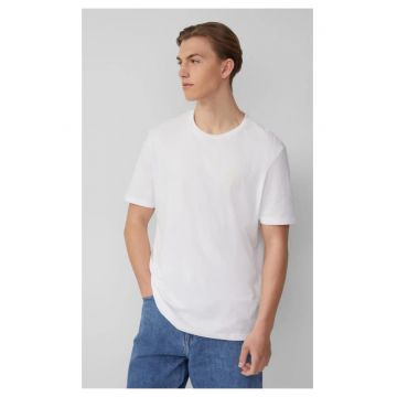 Q/S by s.Oliver Tricou barbati cu imprimeu - decolteu la baza gatului - Regular fit - Alb -